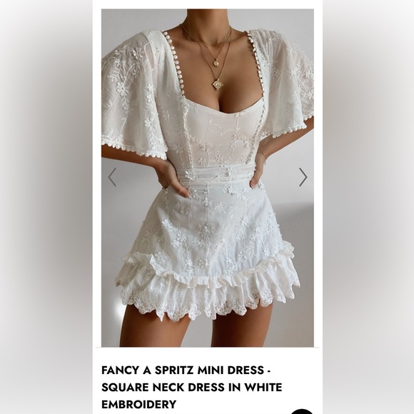 White Floral Lace Dress